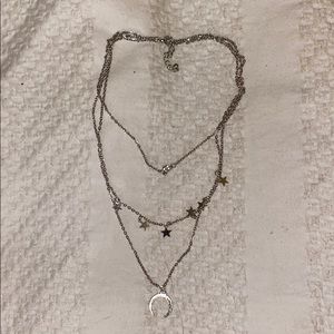 layered silver necklace